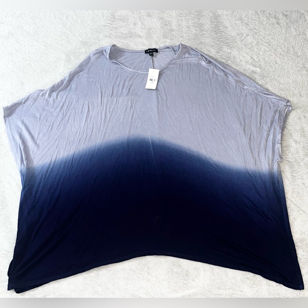 NWT Lane Bryant Women’s Blouse 22/24 Oversized Lavender Blue Ombre Blend Comfy